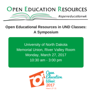 Open Education Resources for Open Education Week: UND Symposium