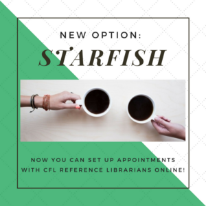 New option to set up appointments with reference librarians with Starfish