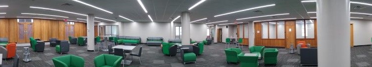 panoramic view of the new study space