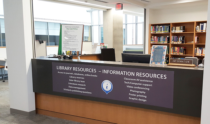 Library Resources Info Desk hours for Thanksgiving week
