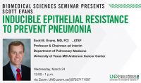 Biomedical Sciences seminar on pneumonia March 24