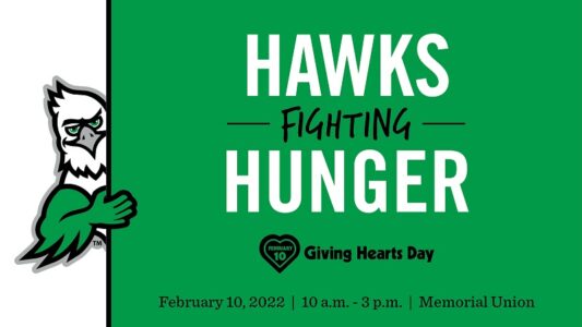 Hawks fighting hunger: Campus-wide drive will benefit student food pantry