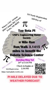 Engineering Honor Society moves annual Pi Mile walk/run to May 1