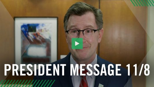 Nov. 9 video message from President Armacost
