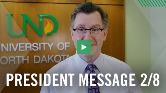 Feb. 8 video message from President Armacost