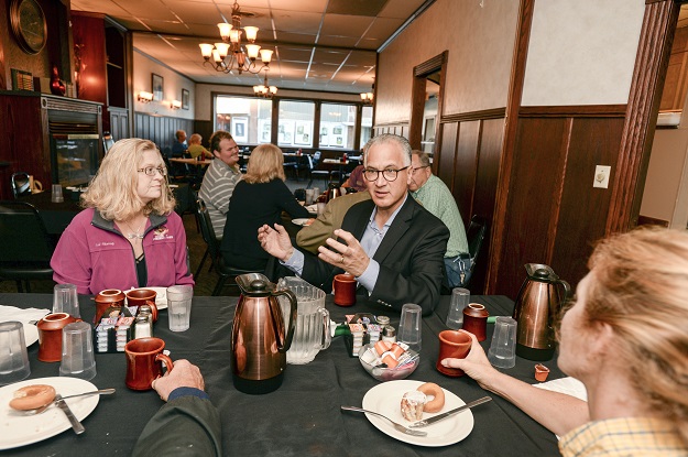 University of North Dakota President Mark Kennedy enjoyed his coffee breaks with the people of North Dakota this week.