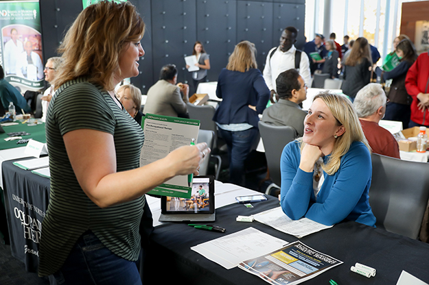 This year, UND's annual Admissions Fall Open House, which takes place the third week of October during the North Dakota and Minnesota Education Association school break, hosted more than 2,000 prospective students and their family members Oct. 19 and 20. Photo by Shawna Schill/UND Today.