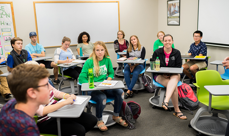 UND is unveiling a revamped Honors pgoram. What they’ve crafted is a program that’s not only more relevant and flexible for students, but also one that branches out across disciplines on campus. Photo by  Tyler Ingham/UND Today.