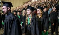 This year's commencement proceedings mark the third-largest in UND's history, helped in part by the University's strategic plan initiative to increase graduation rates. Photo by Shawna Schill/UND Today.