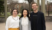 From left: Ashly Hanna, Michelle Nguyen and Ryan Gilbertson share a proclivity to excel in and outside of the classroom, which has made them recipients and finalists of prestigious national scholarships. Photo by Dima Williams/UND Today.