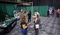 Three career and internship fairs this month saw nearly 1,500 seek opportunities with over 200 employers. Photo by Mike Hess/UND Today.