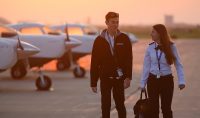 The hiring market for pilots is reaching all-time highs amid a global shortage. As a leading flight school, UND is seeing an increased amount of partnerships, throughout the industry, aimed at recruiting the best and brightest of aviation's next generation. Photo by Shawna Schill/UND Today.