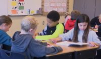 Students at Prairie Rose Elementary in Dickinson, N.D., are among 14 schools who have been reached through the Promoting Positive Mental Health in Rural Schools initiative forwarded by UND faculty at the Mental Health Technology Transfer Center. Screenshot: KX News.