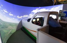 UND flight simulator. Photo by Tyler Ingham/UND Today.