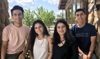 Prakash Pathak (far left), first-year medical student at the UND School of Medicine & Health Sciences, is shown here with his siblings. Image courtesy of Prakash Pathak.