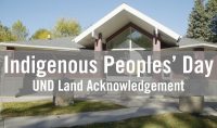 UND celebrates Indigenous Peoples' Day TODAY, Oct. 12, with video and virtual speaking event.