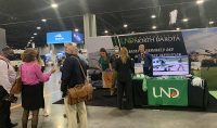 UND's booth was a busy place throughout the 2021 Xponential: All Things Unmanned conference in Atlanta on Aug. 16-19. Photo courtesy of Naomi Hansen.