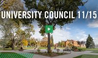 Video: University Council meeting, and President’s State of the University Address