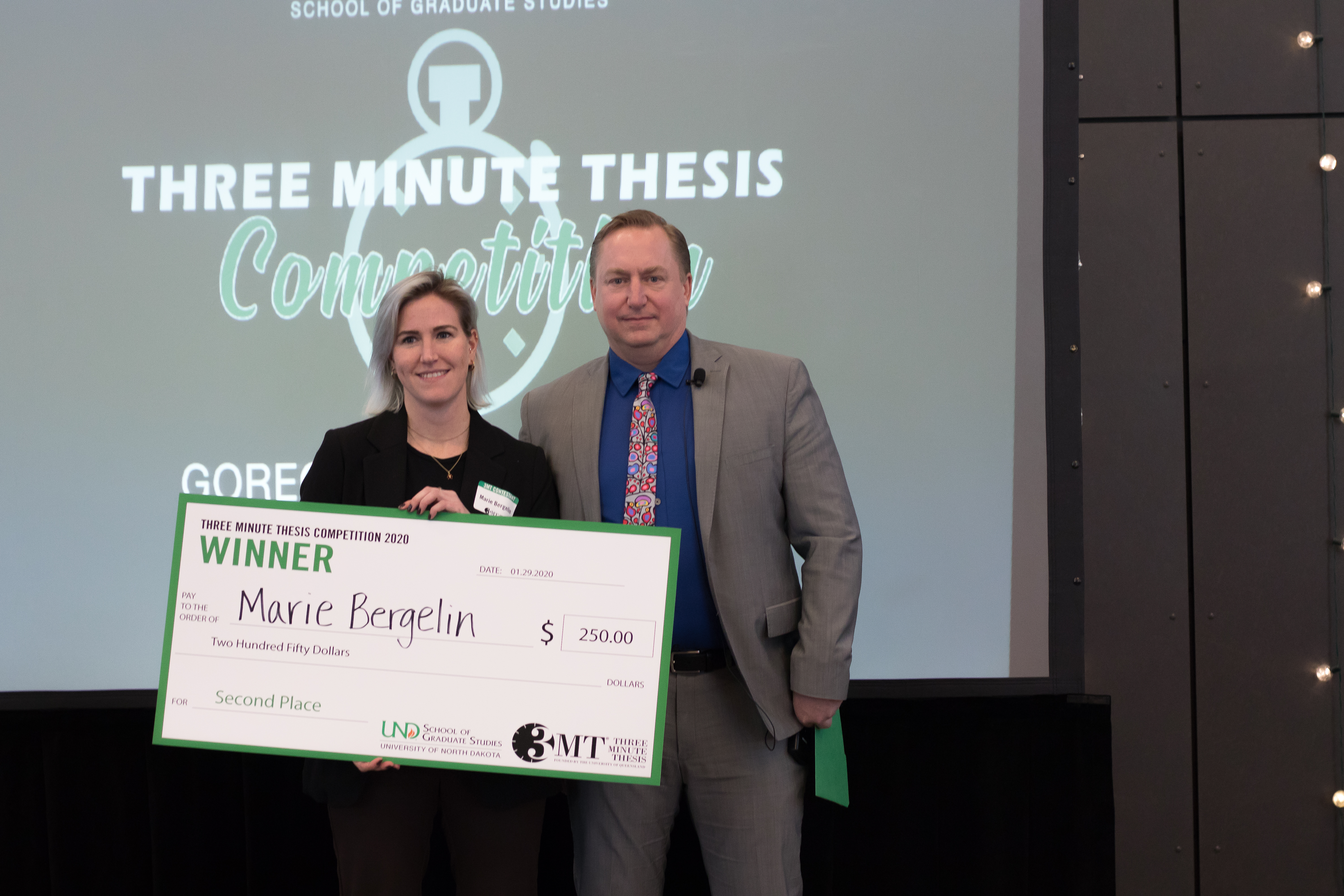 Marie Bergelin wins 2nd place at 3-Minute Thesis Competition