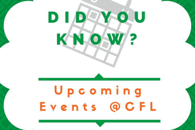 Upcoming events @CFL