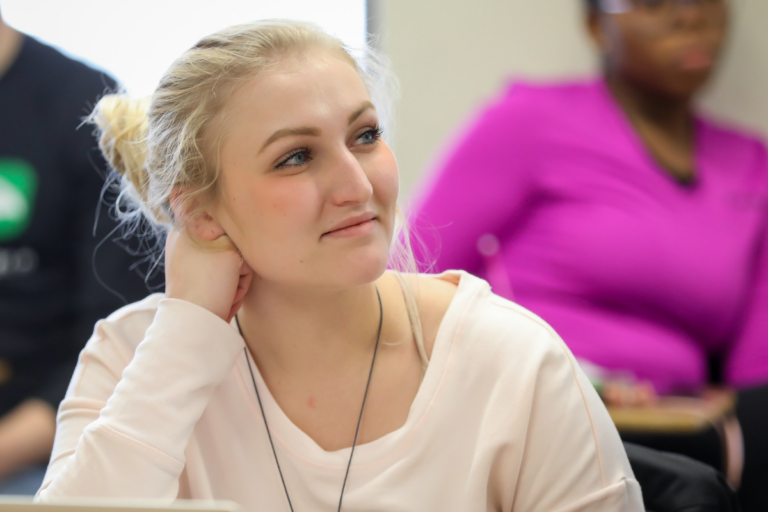 students sitting in class