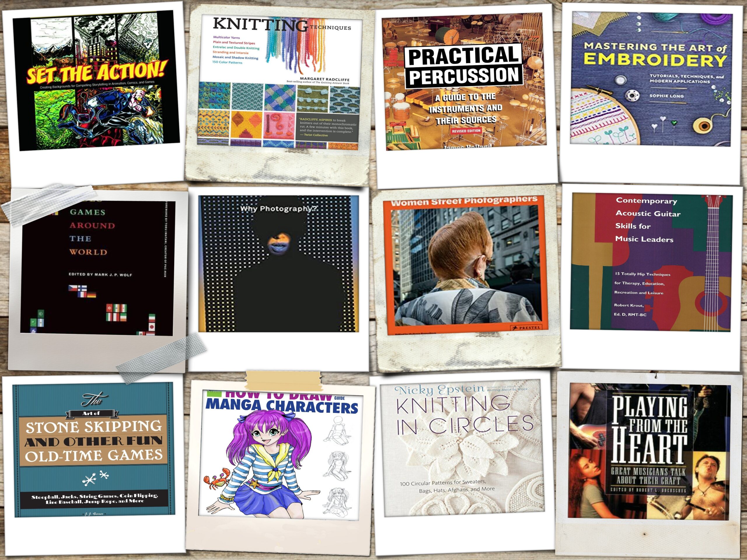 Collage of covers for various hobby related books.