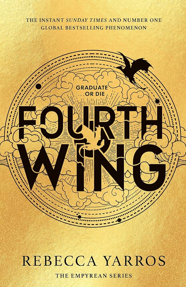 Link to the Chester Fritz library catalog record for "Fourth Wing" by Rebecca Yarros 