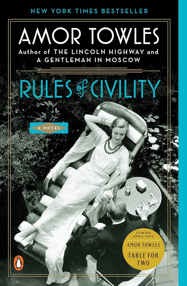 Rules of Civility by Amor Towles book cover 