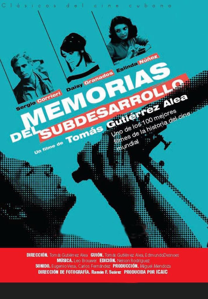 Movie poster for Memorias del Subdesarrollo, directed by Tomás Gutiérrez Alea