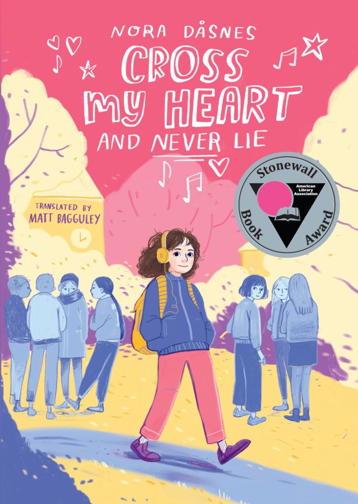 link to the Chester Fritz Library catalog record for the graphic novel Cross My Heart and Never Lie by Nora Dåsnes