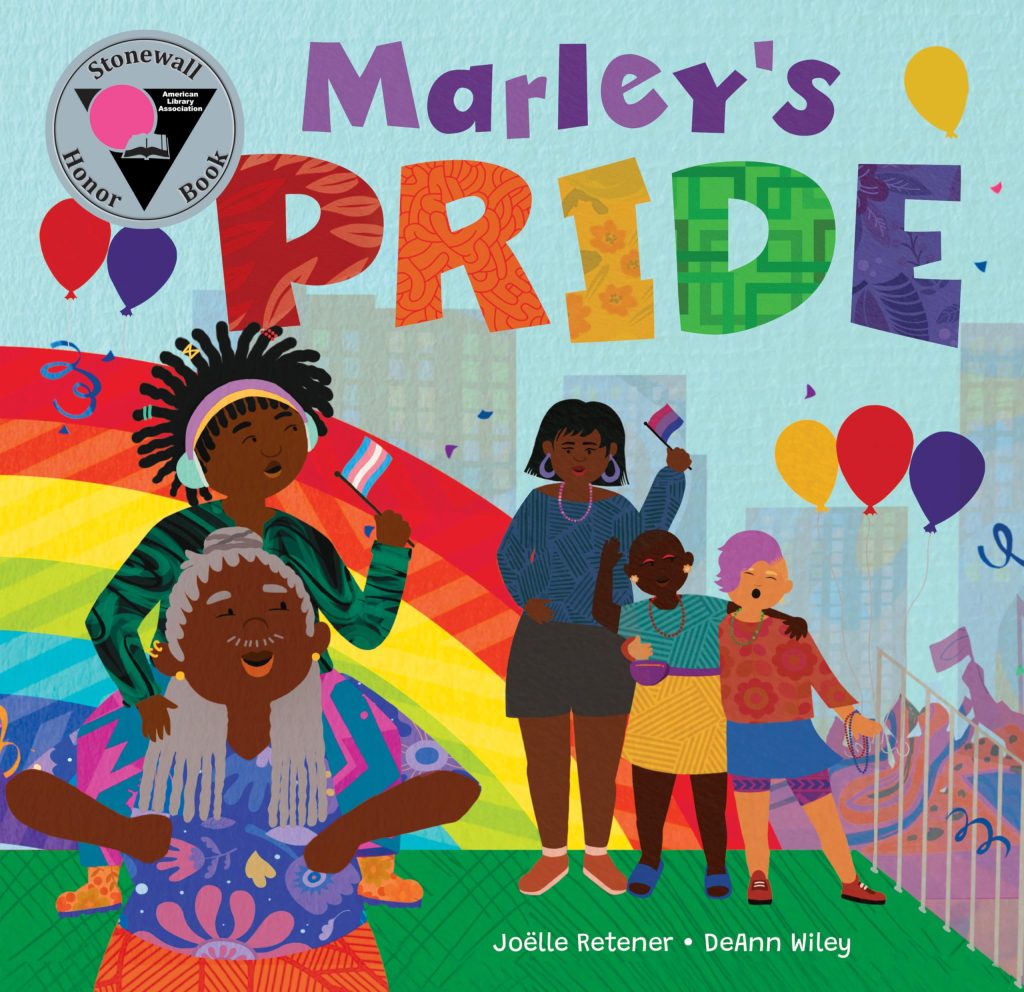 link to the Chester Fritz Library catalog record for the kids book "Marley's Pride" by Joëlle Retener