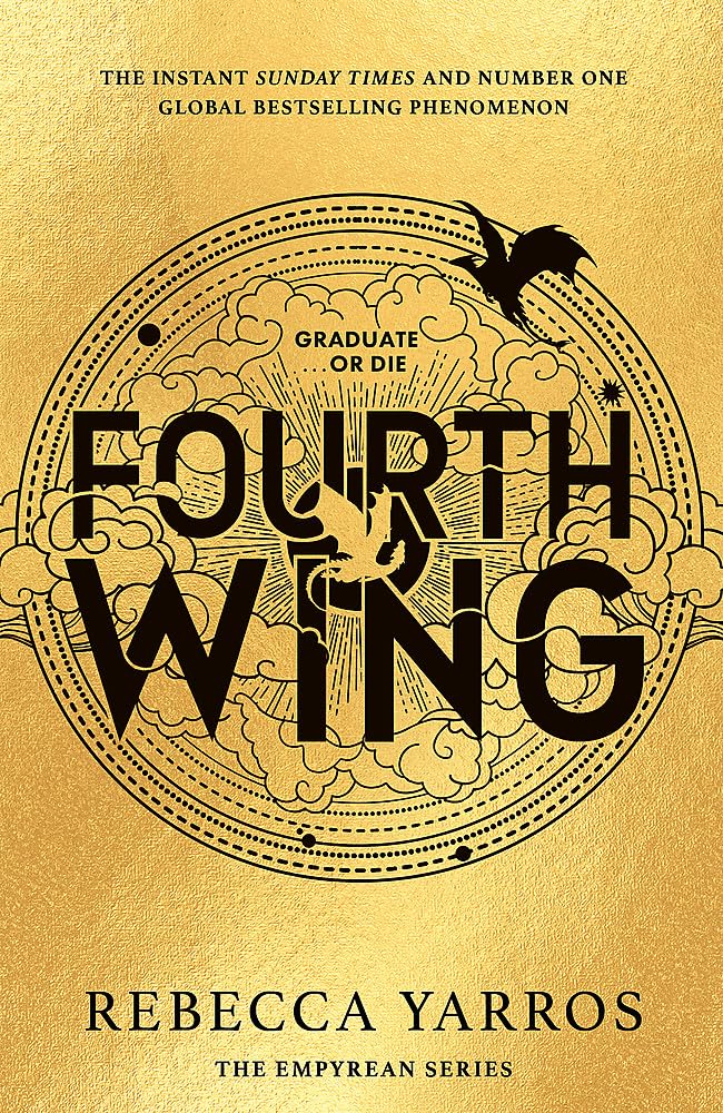 link to the Chester Fritz Library catalog record for Fourth Wing by Rebecca Yarros