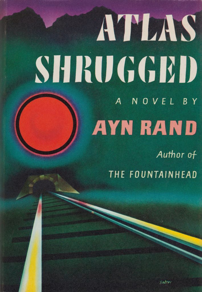 link to the Chester Fritz Library catalog record for Atlas Shrugged by Ayn Rand