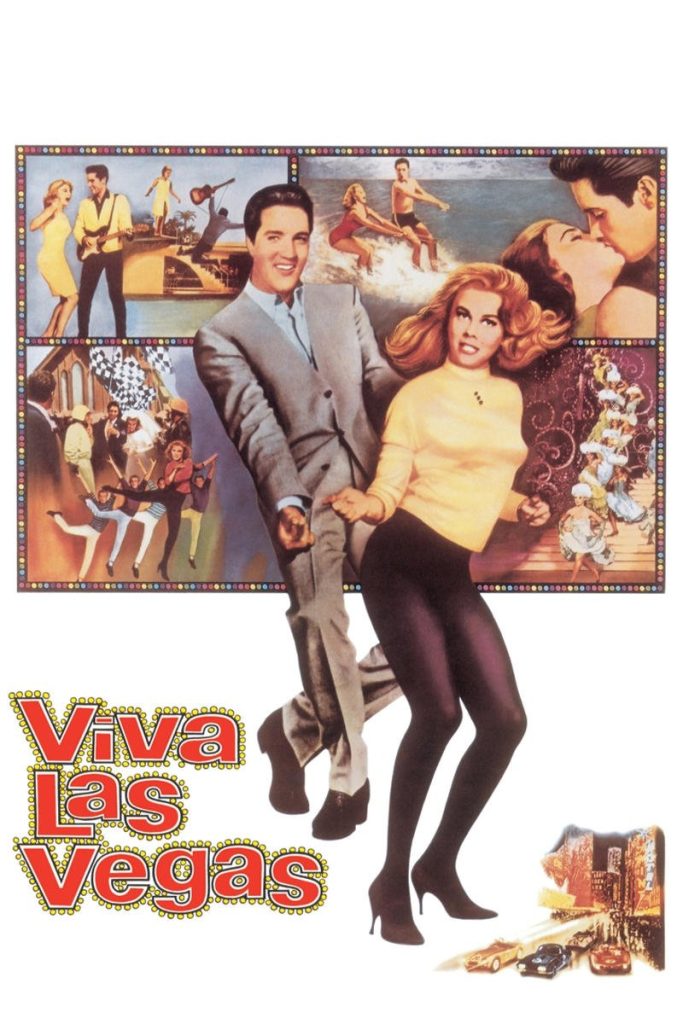 Movie poster for Viva Las Vegas depicting the central couple dancing with scenes from the film in the background