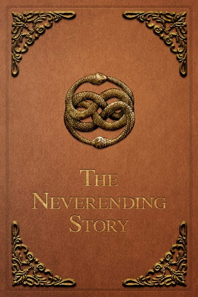 Movie poster for The Neverending Story, stylized as a book cover