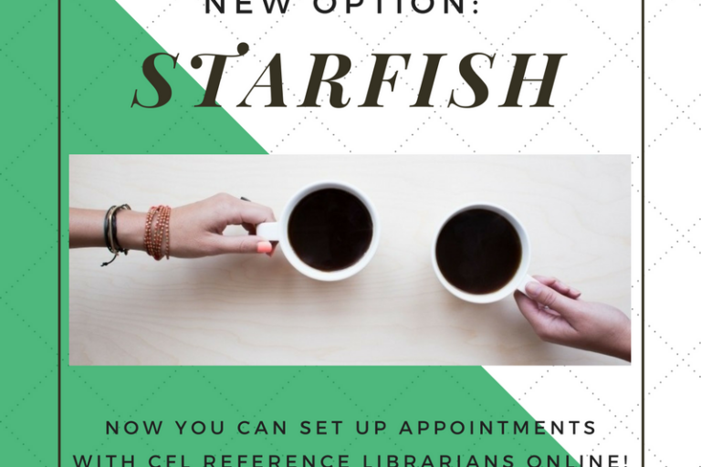 New option to set up appointments with reference librarians with Starfish