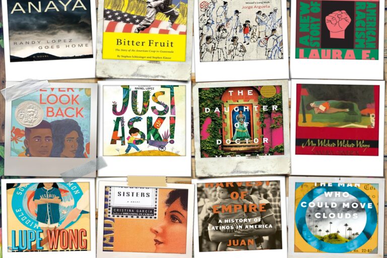 Collage of book covers for books recommended for National Hispanic Heritage Month.