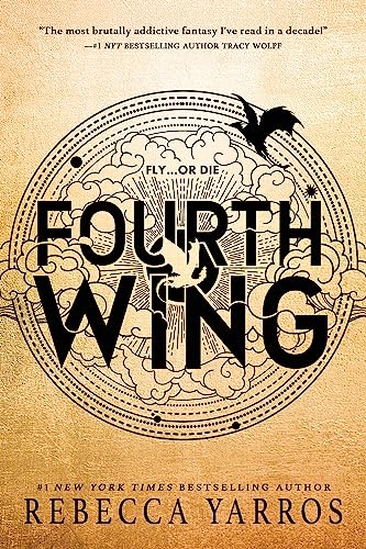 link to the audiobook record for Fourth Wing by Rebecca Yarros in the CFL catalog