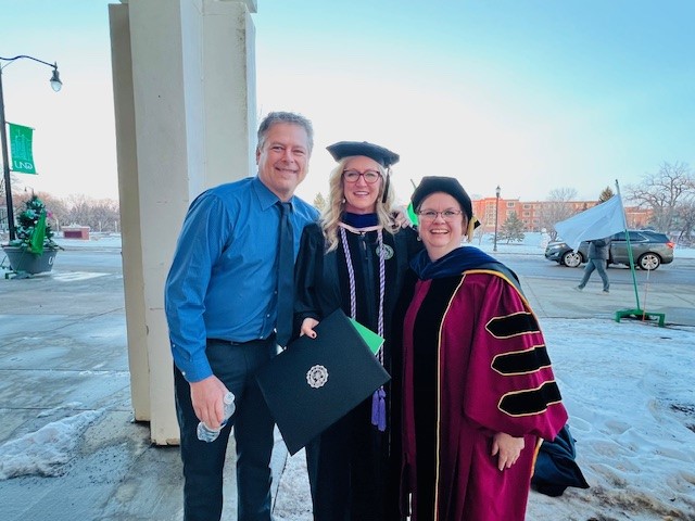 Dr. Orth, her husband Shayne, and Dr. Evanson.