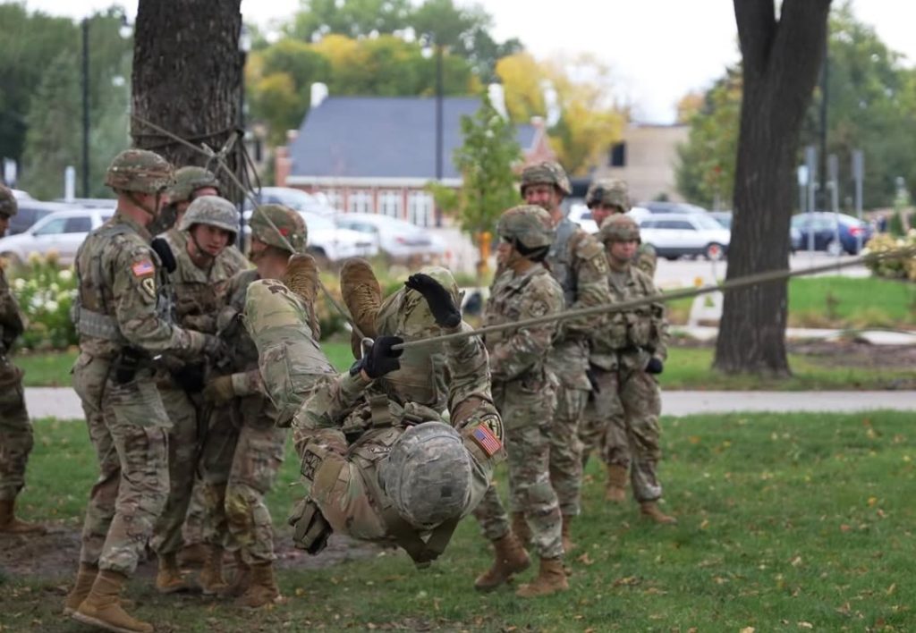 One Rope Bridge Rotc Balancing Boots and Books: Cadet Priscilla Adu’s UND and ROTC ...