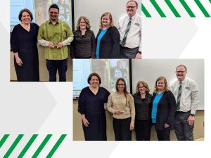 Group photos featuring individual award recipients