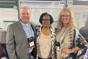 Dr. Stephanie Orth (right) and fellow PhD classmates Dr. Randy Huard (left), and Dr. Tanya Trotter (middle).