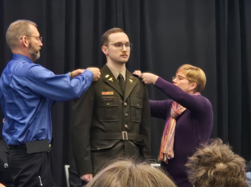 Cadet Hallberg at Commissioning