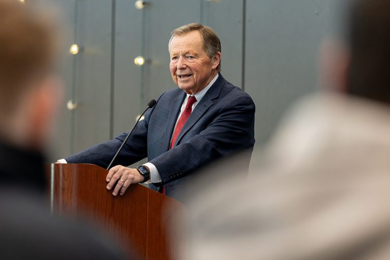 At UND, former U.S. Rep. Earl Pomeroy assesses state of American democracy