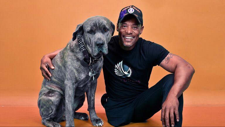 Tony Drees with Dog