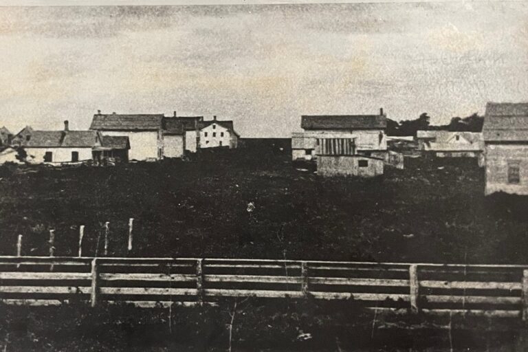 1873 photo of downtown Grand Forks