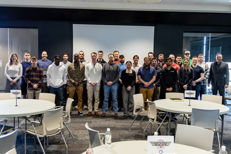 group photo of Vets2Wings participants