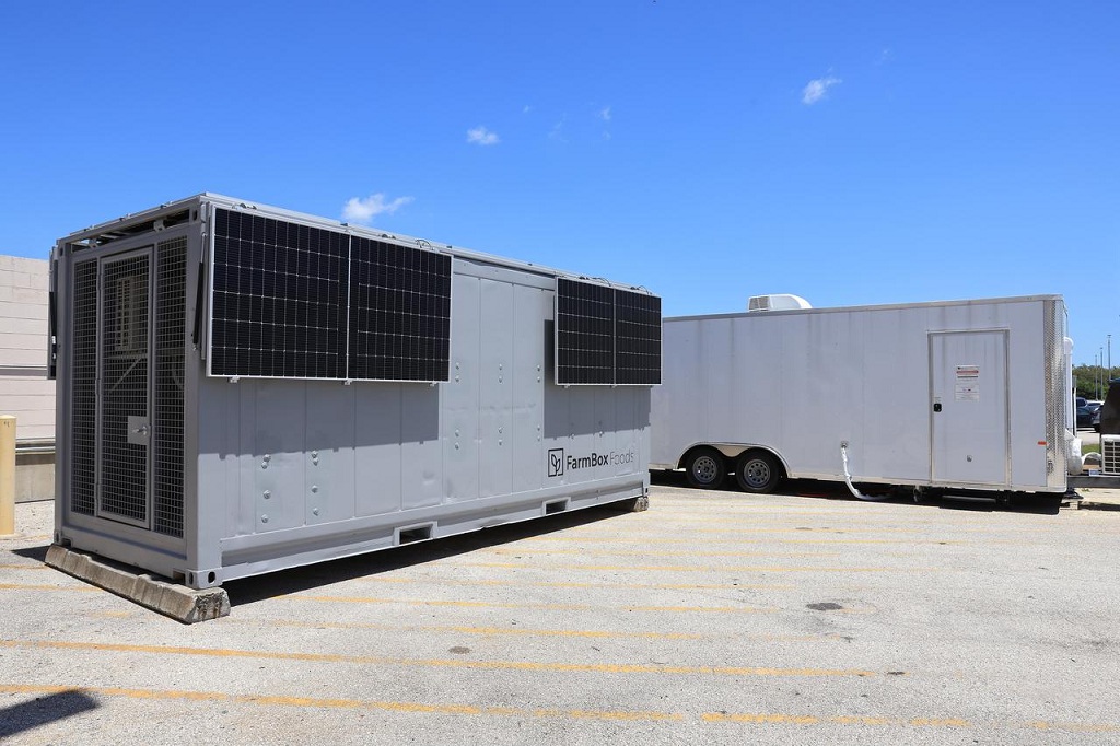 Exterior shot of NASA Wastewater Treatment Facility trailer on Kennedy Space Center grounds