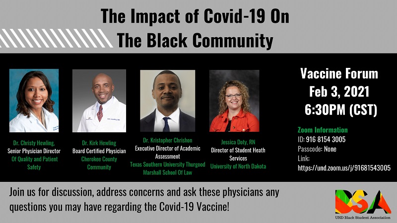 The Impact of Covid-19 on the Black community flyer