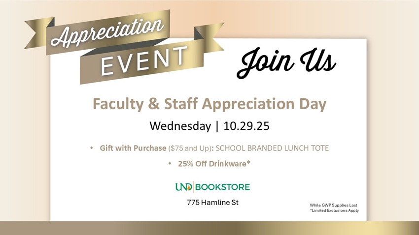 Faculty and staff appreciation day, Wednesday, 10.29.25